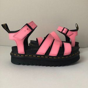 Dr. Martens Hydro Leather Blaire Gladiator Sandals (pink/never worn)